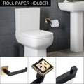 5 Pieces Bathroom Hardware Accessories Set Towel Bar Set Wall Mounted,Stainless Steel Black Gold Stainless Steel