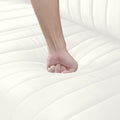 Contemporary Velvet Upholstered 3 Seater Sofa With Deep Channel Tufting And Gold Metal Legs, Cream Cream Foam Velvet