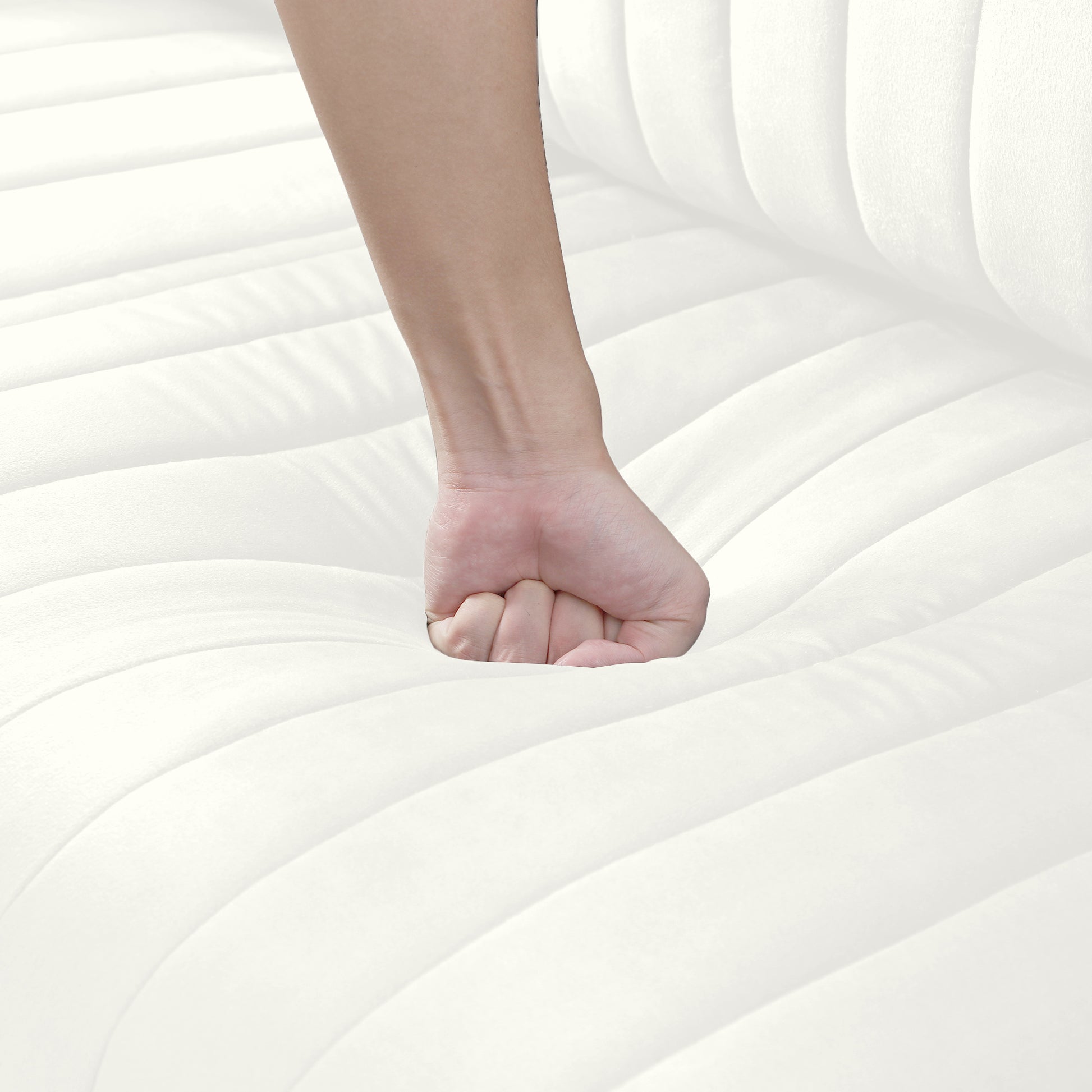 L Shaped Sectional Sofa Couch With Velvet Fabric, Reversible Sectional Sofa Couch For Small Space, Cream Color Cream Foam Velvet