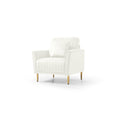Contemporary Velvet Upholstered Accent Chair And Ottoman Set With Deep Channel Tufting,Cream Cream Foam Velvet