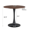 Tulip Dining Table ,Round, 80Cm Nature Wood, 1Pc Per Ctn Natural Wood Wash Mdf