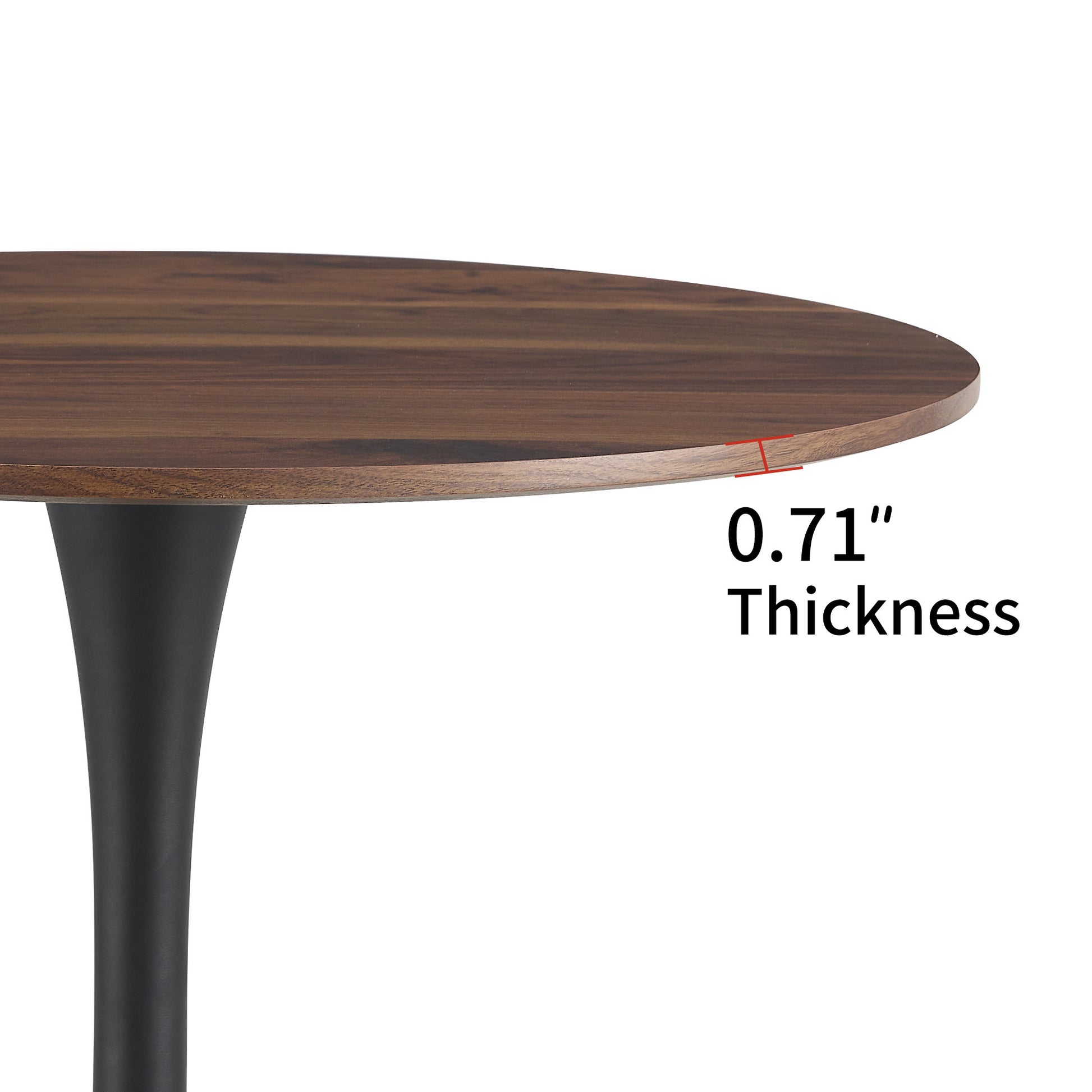 Tulip Dining Table ,Round, 80Cm Nature Wood, 1Pc Per Ctn Natural Wood Wash Mdf