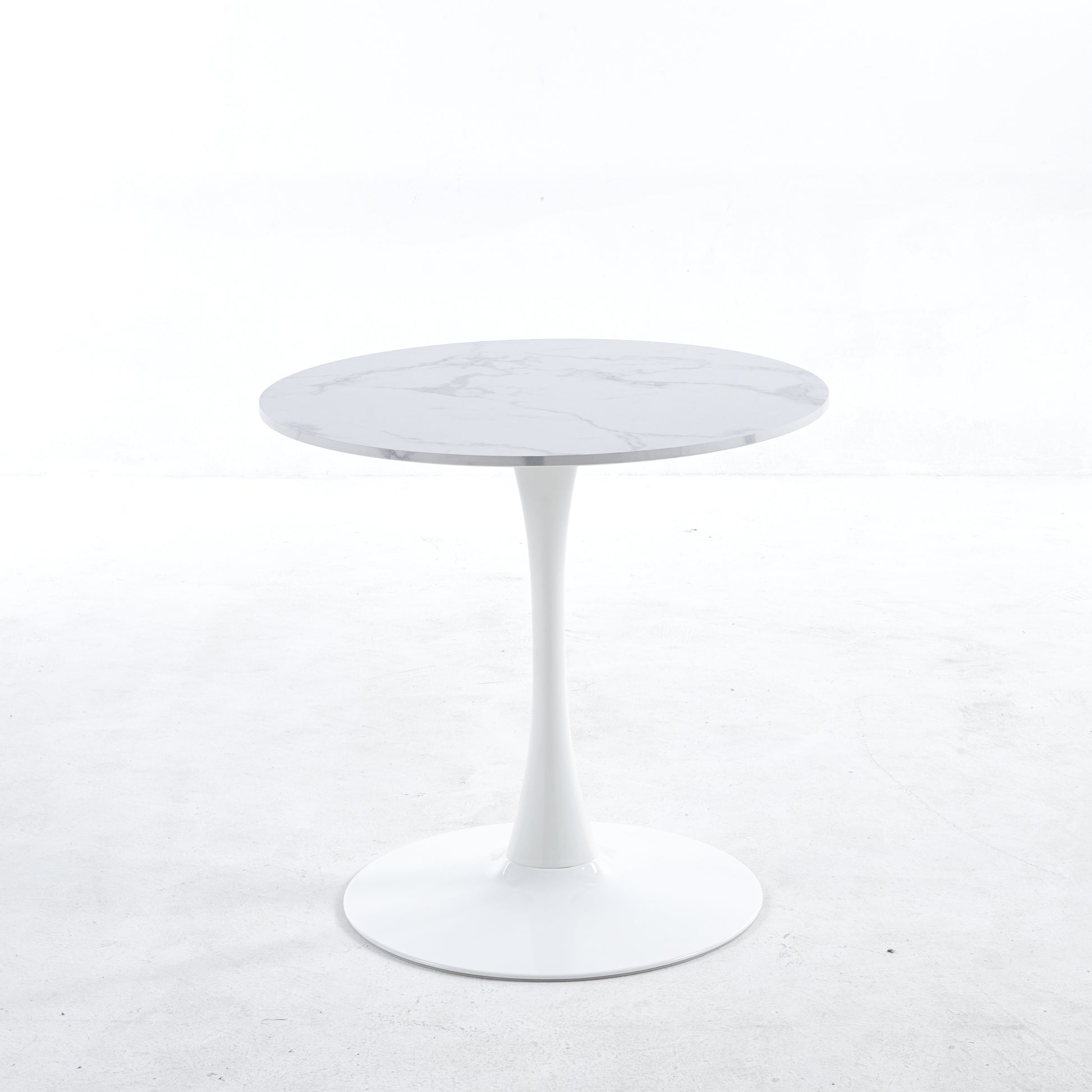 Tulip Special Dining Table,White Marble Color Top,Mdf Dining Tablekitchen Table,Exective Desk Marble Mdf