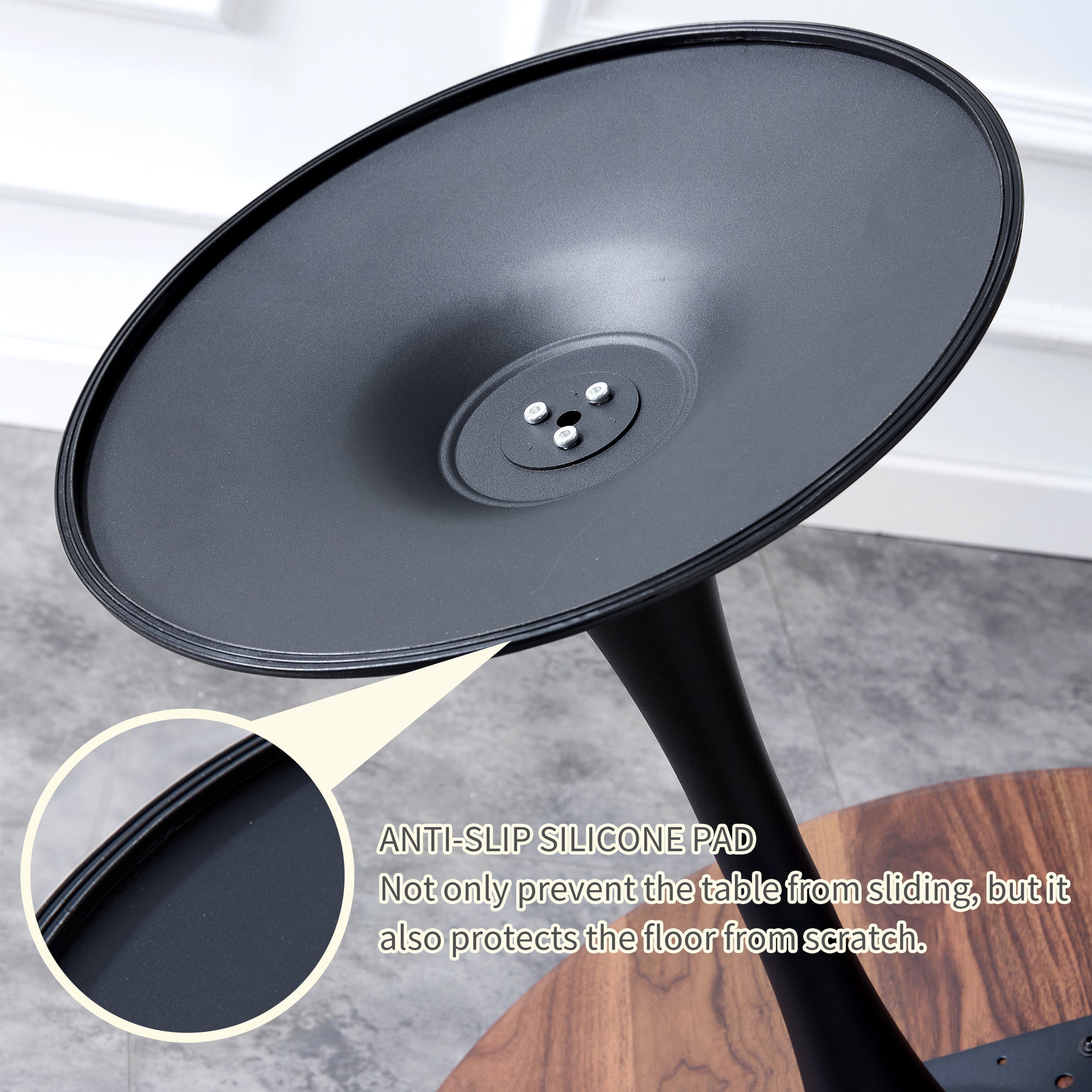 Tulip Dining Table ,Dia. 106Cm Round, Nature Wood, 1Pc Per Ctn Natural Wood Wash Mdf