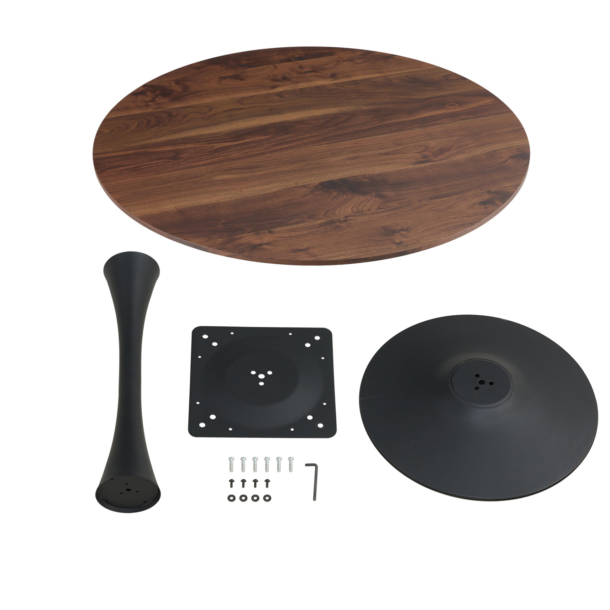 Tulip Dining Table ,Dia. 106Cm Round, Nature Wood, 1Pc Per Ctn Natural Wood Wash Mdf