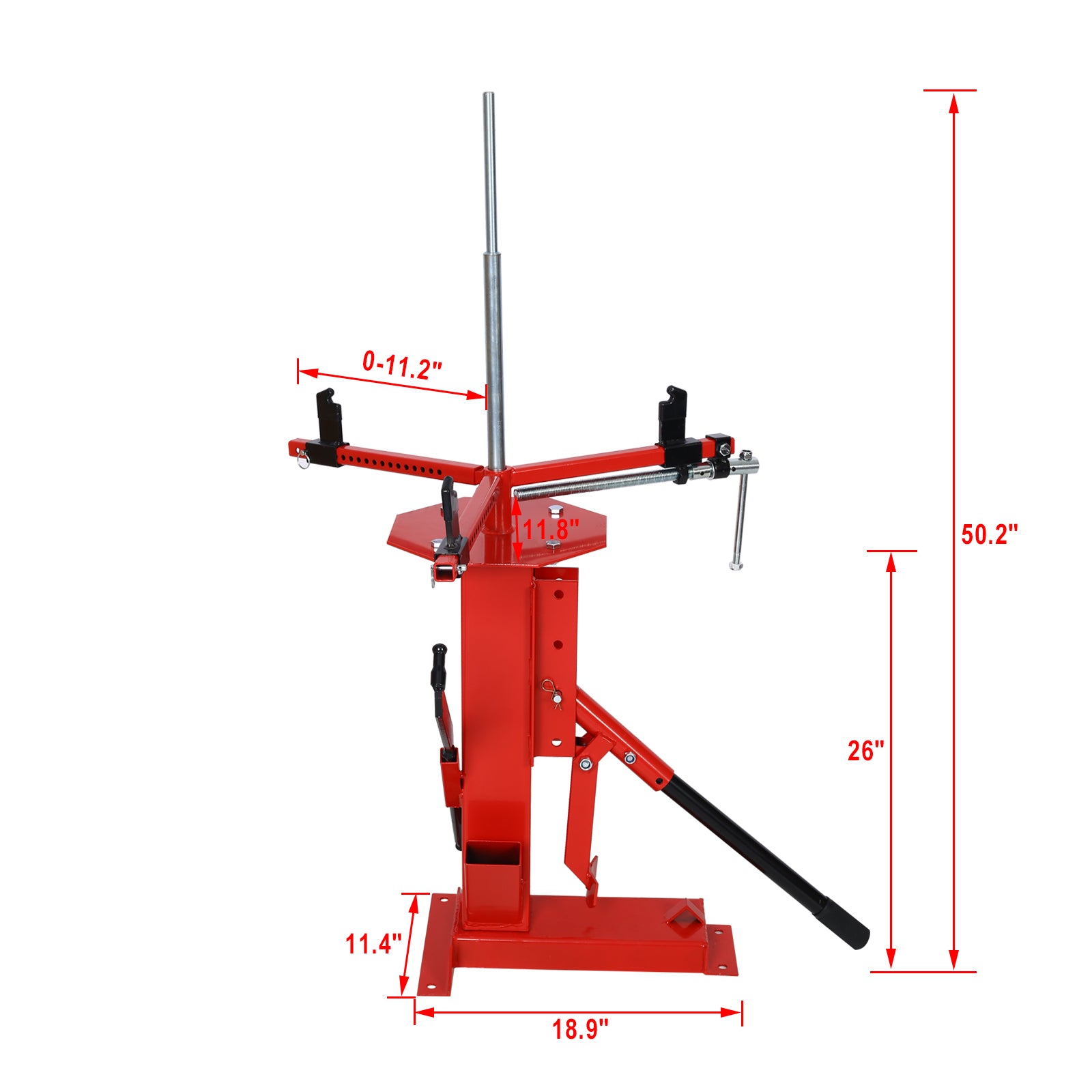 Multi Manual Tire Changer Auto Car Tire Changer Car Truck Motorcycle Portable Hand Tool Tire Bead Breaker Changer 4" To 21" Red Steel