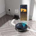 Geek Smart Robot Vacuum Cleaner G6, Ultra Thin, 1800Pa Strong Suction, Automatic Self Charging, Wi Fi Connectivity, App Control, Custom Cleaning, 100Mins Run Time Ban On Black Brown Abs Pc