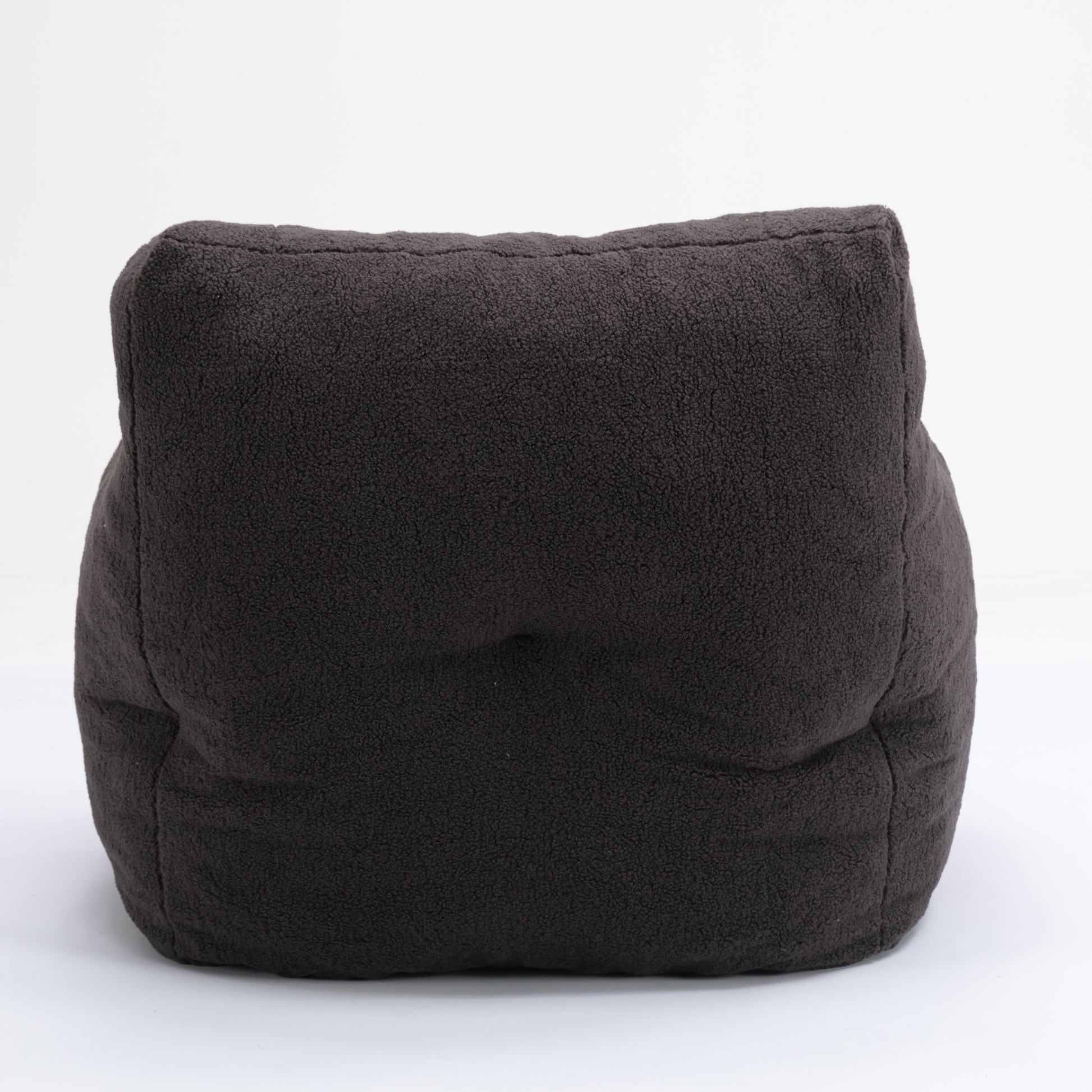 010 Soft Teddy Fabric Tufted Foam Bean Bag Chair With Teddy Fabric Dark Gray Dark Gray Primary Living Space Soft Modern Memory Foam Teddy