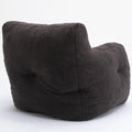 010 Soft Teddy Fabric Tufted Foam Bean Bag Chair With Teddy Fabric Dark Gray Dark Gray Primary Living Space Soft Modern Memory Foam Teddy
