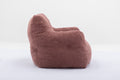 010 Soft Teddy Fabric Tufted Foam Bean Bag Chair With Teddy Fabric Bean Paste Red Bean Paste Red Primary Living Space Soft Modern Foam Teddy