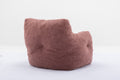 010 Soft Teddy Fabric Tufted Foam Bean Bag Chair With Teddy Fabric Bean Paste Red Bean Paste Red Primary Living Space Soft Modern Foam Teddy