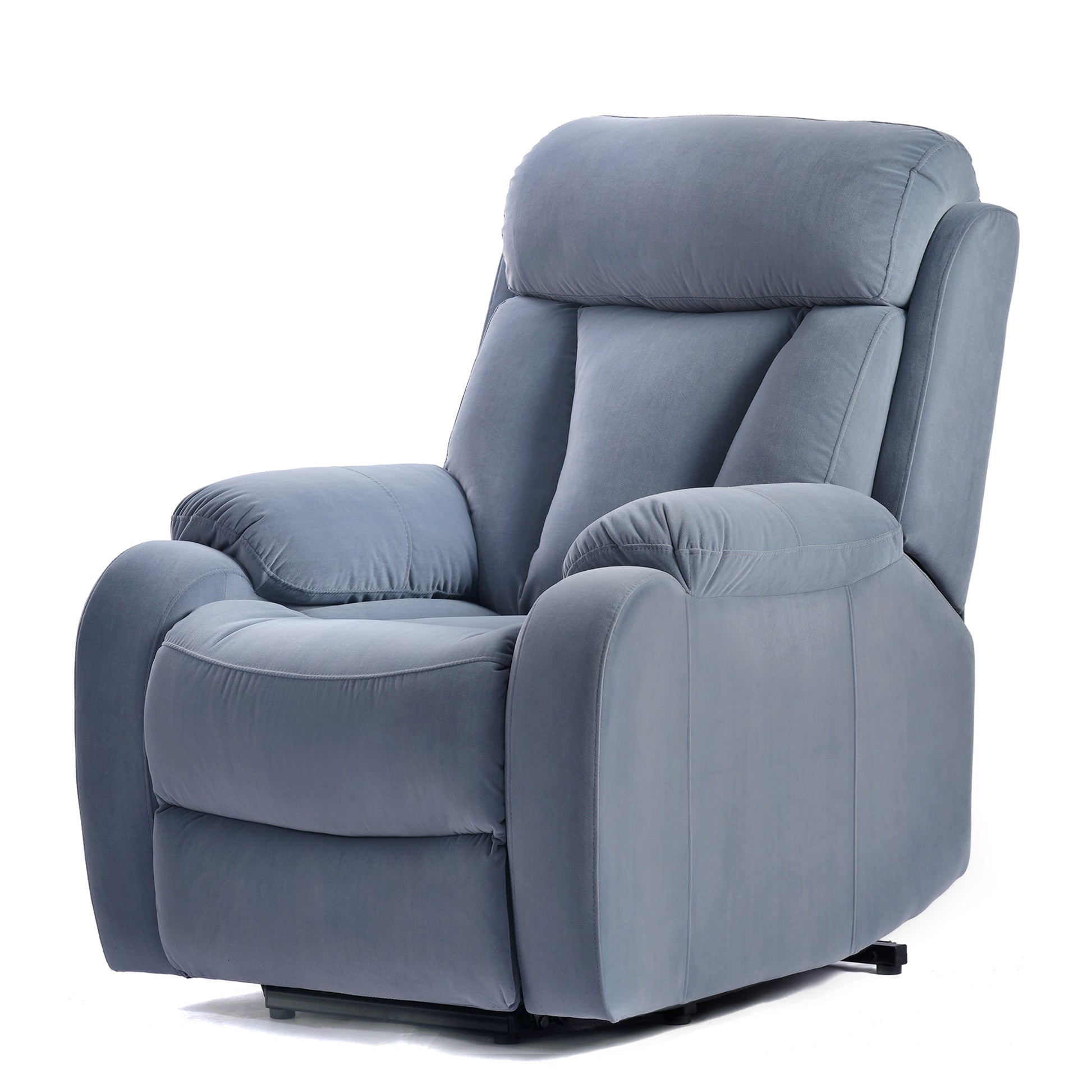 Lift Chair Recliner For Elderly Power Remote Control Recliner Sofa Relax Soft Chair Anti Skid Australia Cashmere Fabric Furniture Living Room Light Blue Light Brown Wood Primary Living Space Heavy Duty Rubberwood Light Blue Velvet Power Remote Medium