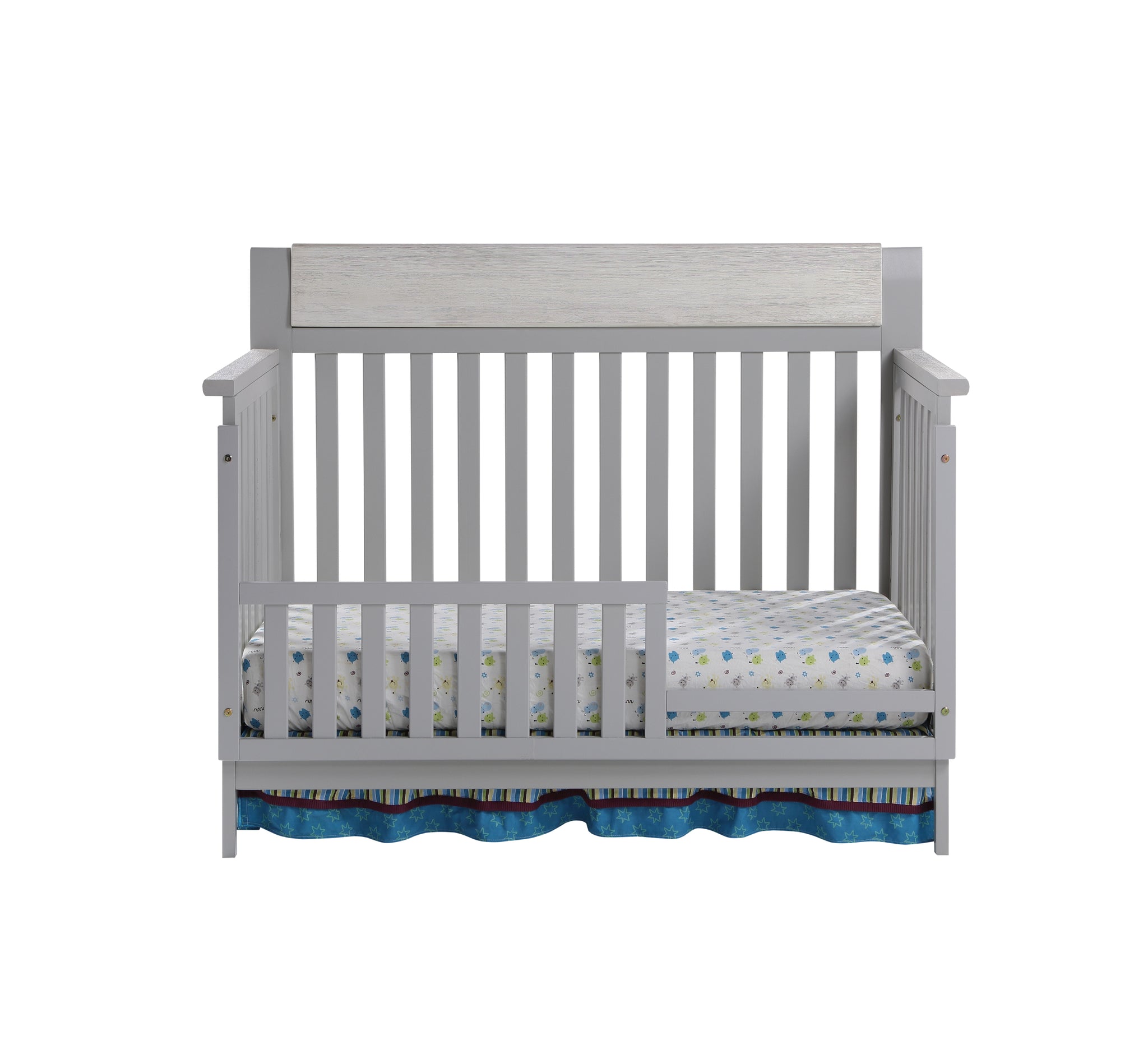 Hayes 4 in 1 Convertible Crib Gray Weathered Granite gray-solid wood