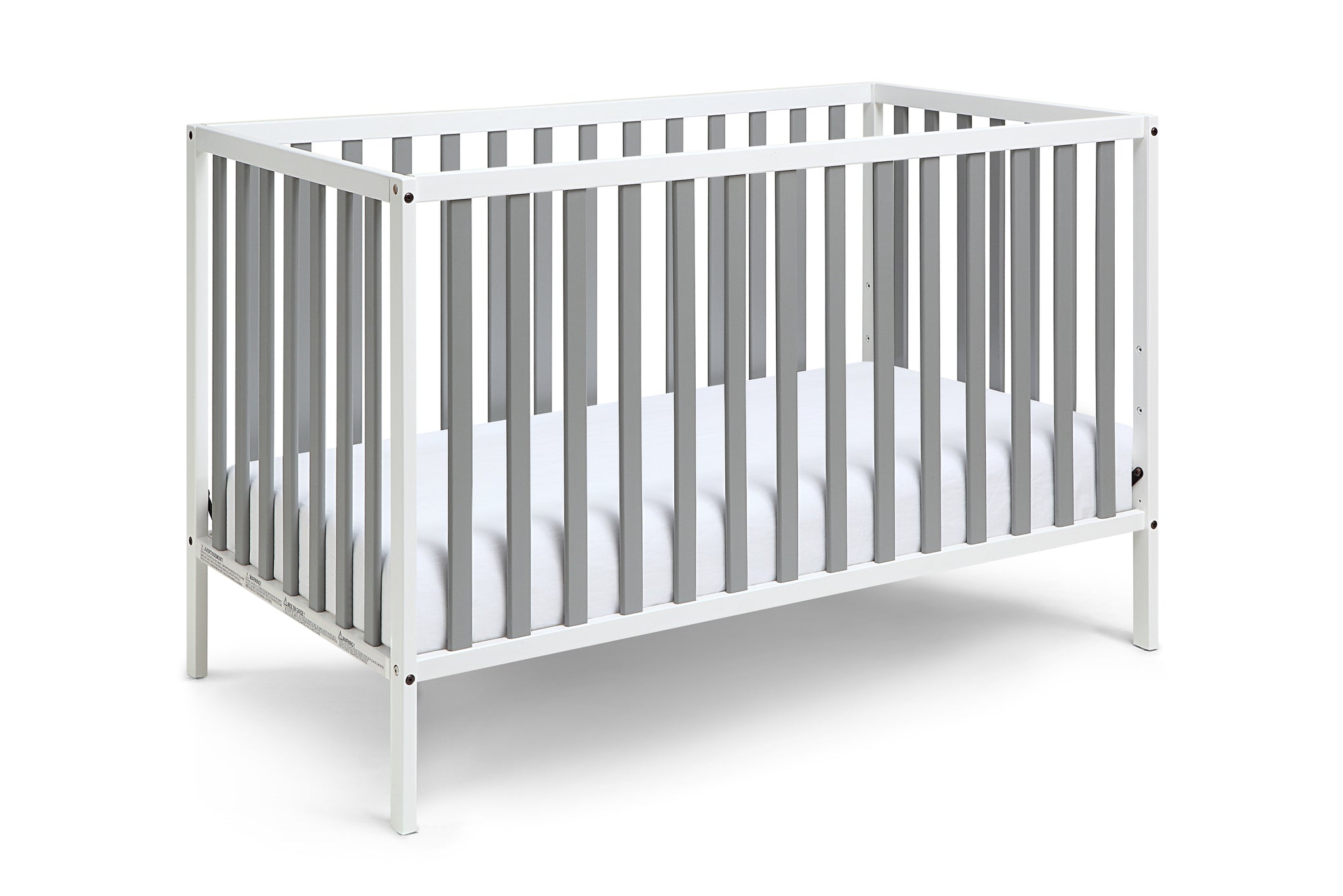 Deux Remi 3 in 1 Convertible Island Crib White Gray white-solid wood
