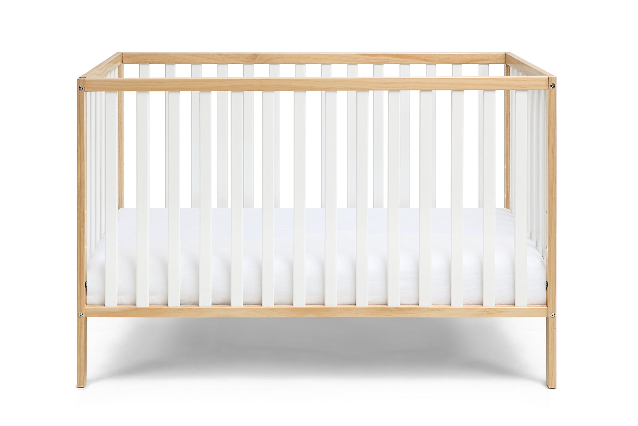 Deux Remi 3 in 1 Convertible Island Crib Natural White natural-solid wood