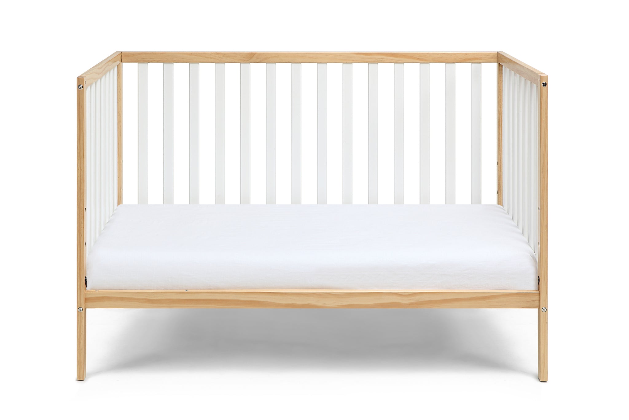 Deux Remi 3 in 1 Convertible Island Crib Natural White natural-solid wood