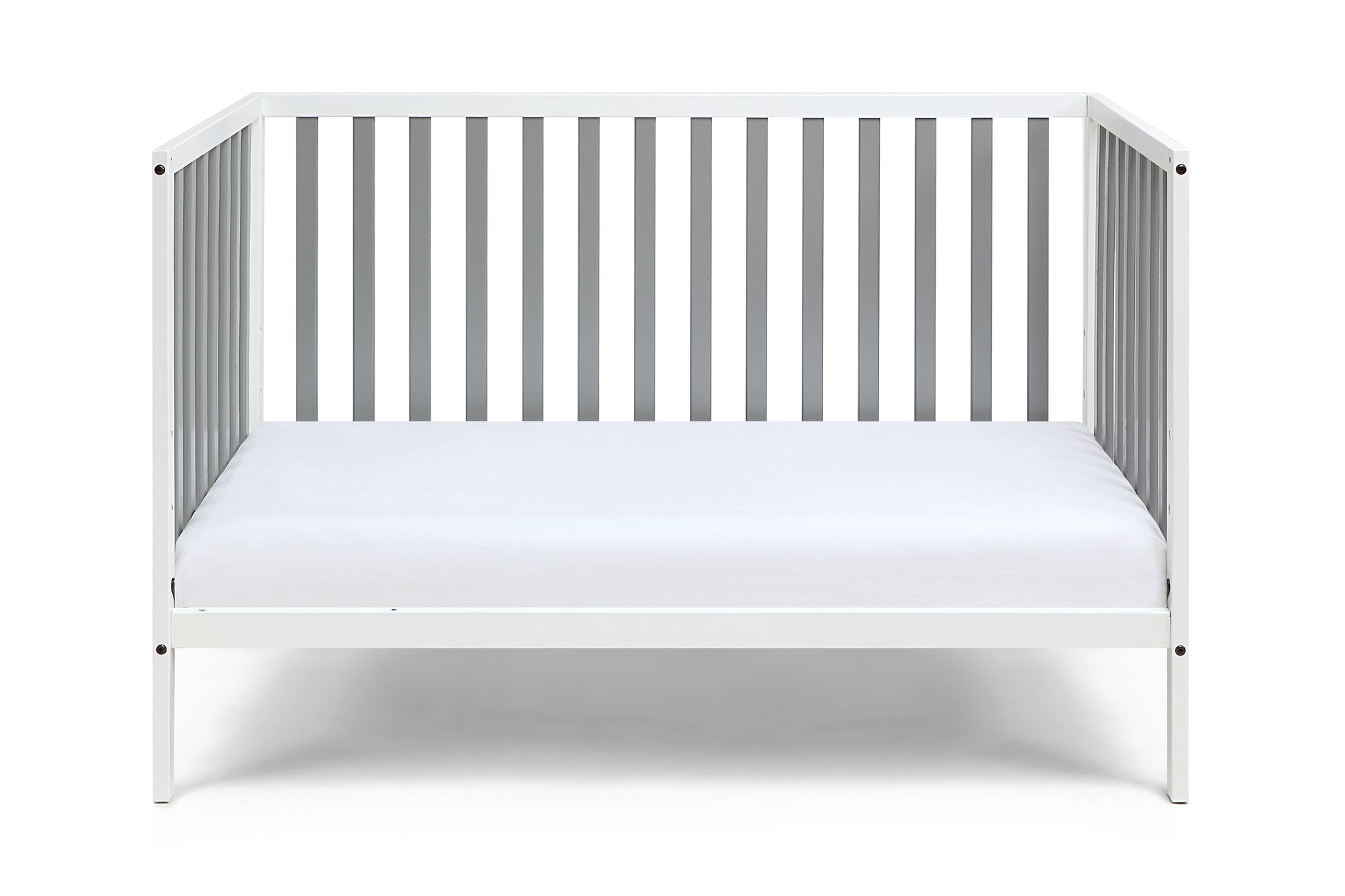 Deux Remi 3 In 1 Convertible Island Crib White Gray White Solid Wood