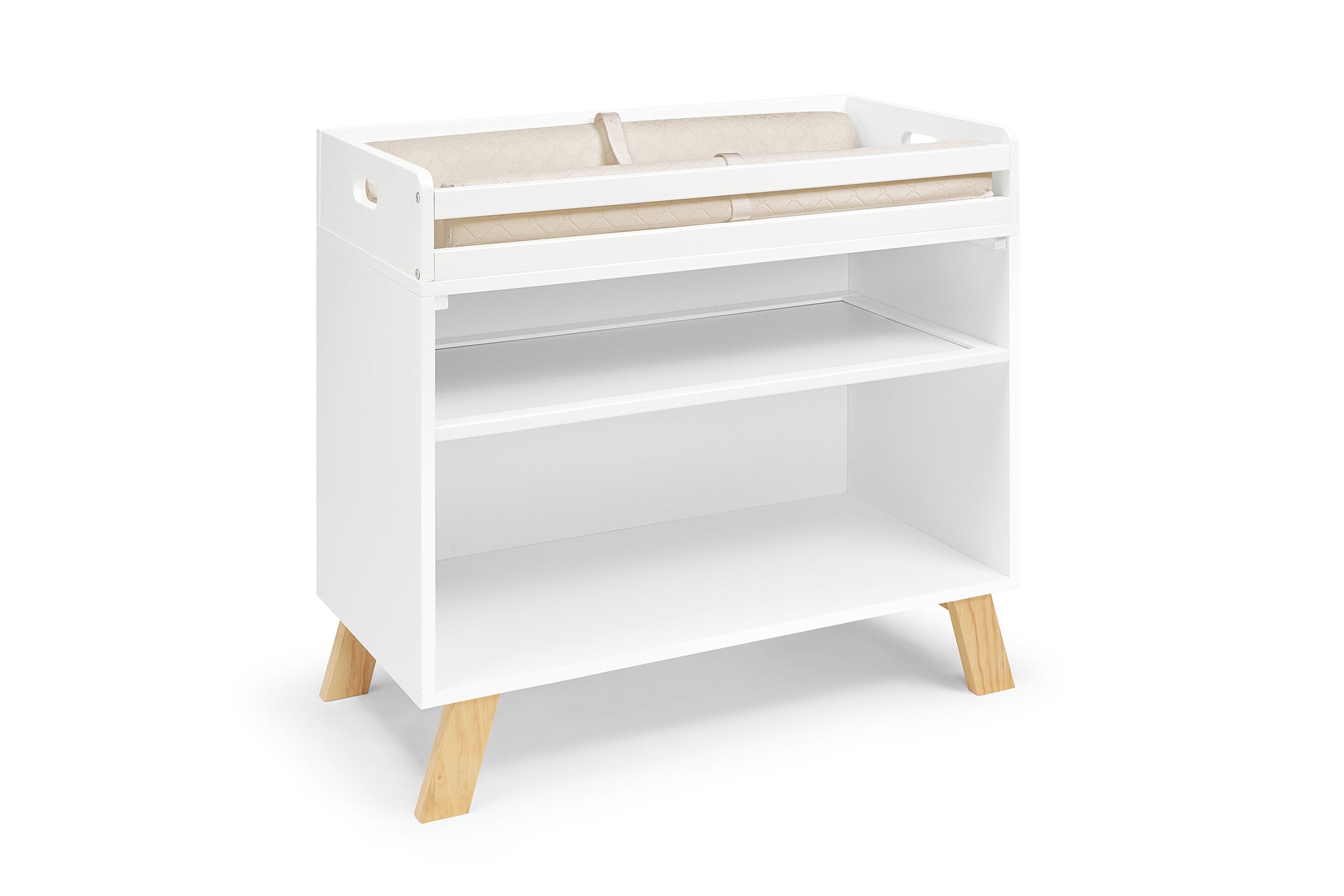 Livia Multi Purpose Changing Table White Natural White Solid Wood