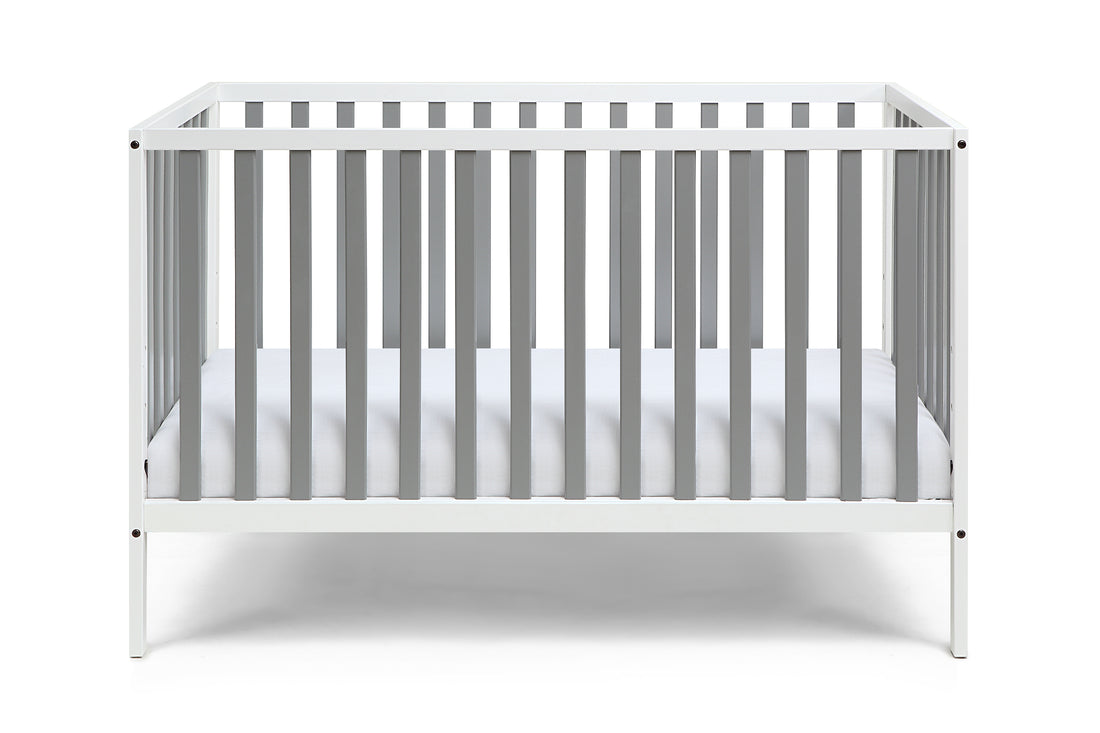 Deux Remi 3 In 1 Convertible Island Crib White Gray White Solid Wood