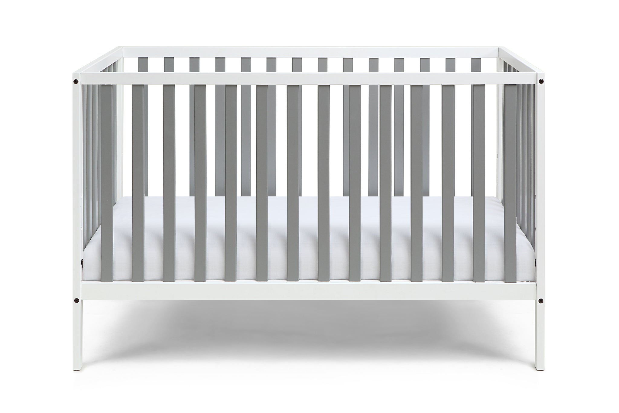 Deux Remi 3 in 1 Convertible Island Crib White Gray white-solid wood