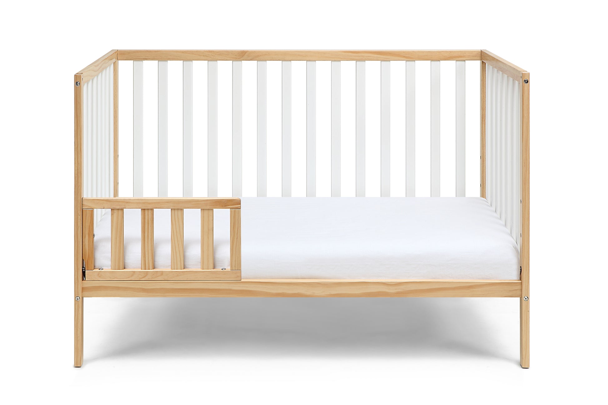 Deux Remi 3 In 1 Convertible Island Crib Natural White Natural Solid Wood