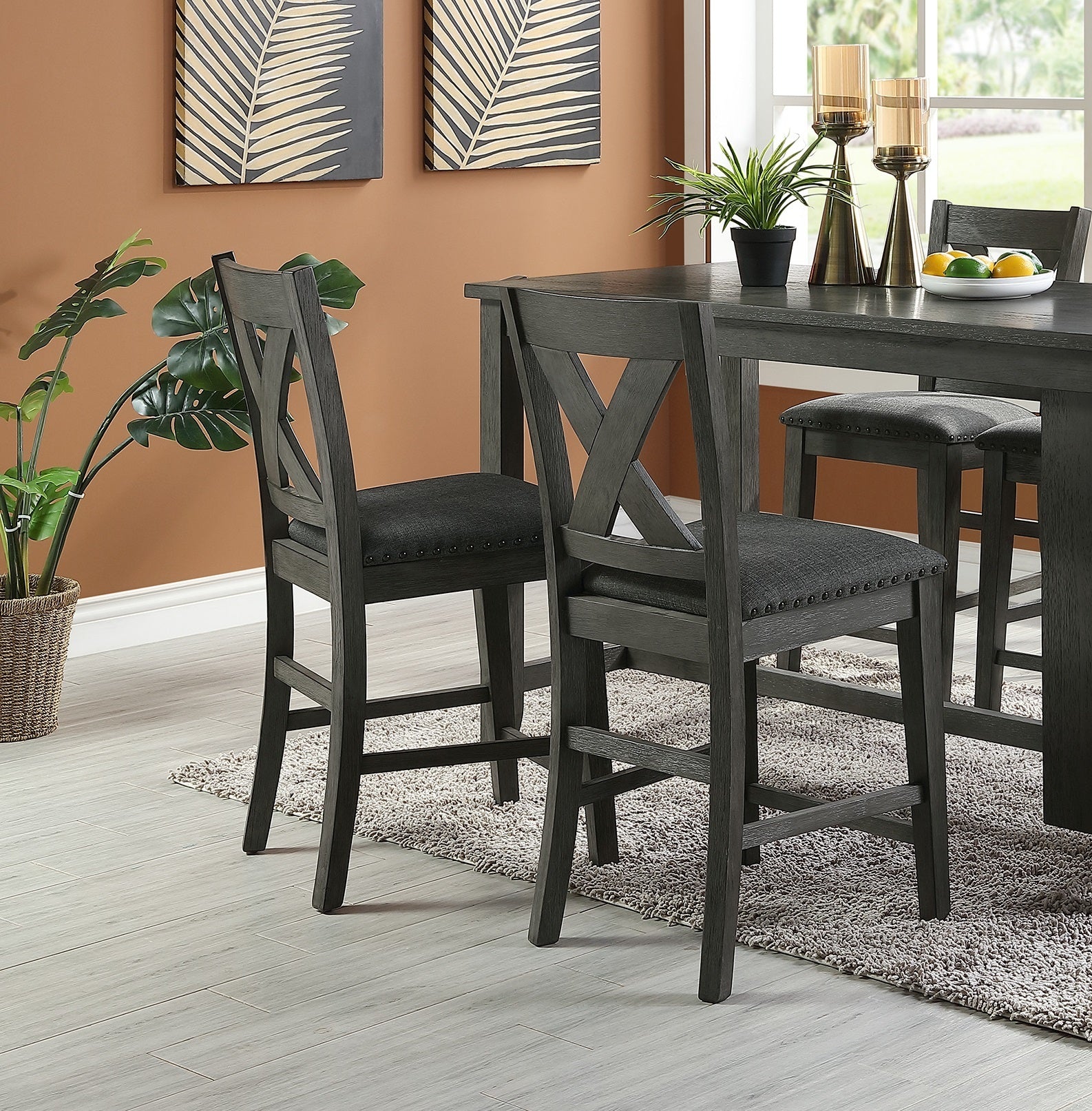 Modern Contemporary Dining Room Furniture Chairs Set gray wash-gray-dining room-classic-modern-dining