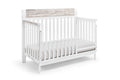 Hayes 4 In 1 Convertible Crib White Natural White Solid Wood