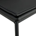 5 Pieces Dining Table Set For 4,Kitchen Room Tempered Glass Dining Table ,4 Faux Leather Chairs ,Black Black Leather