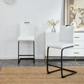 White Pu Chair Barstool Dining Counter Height Chair Set Of 2 White Pu