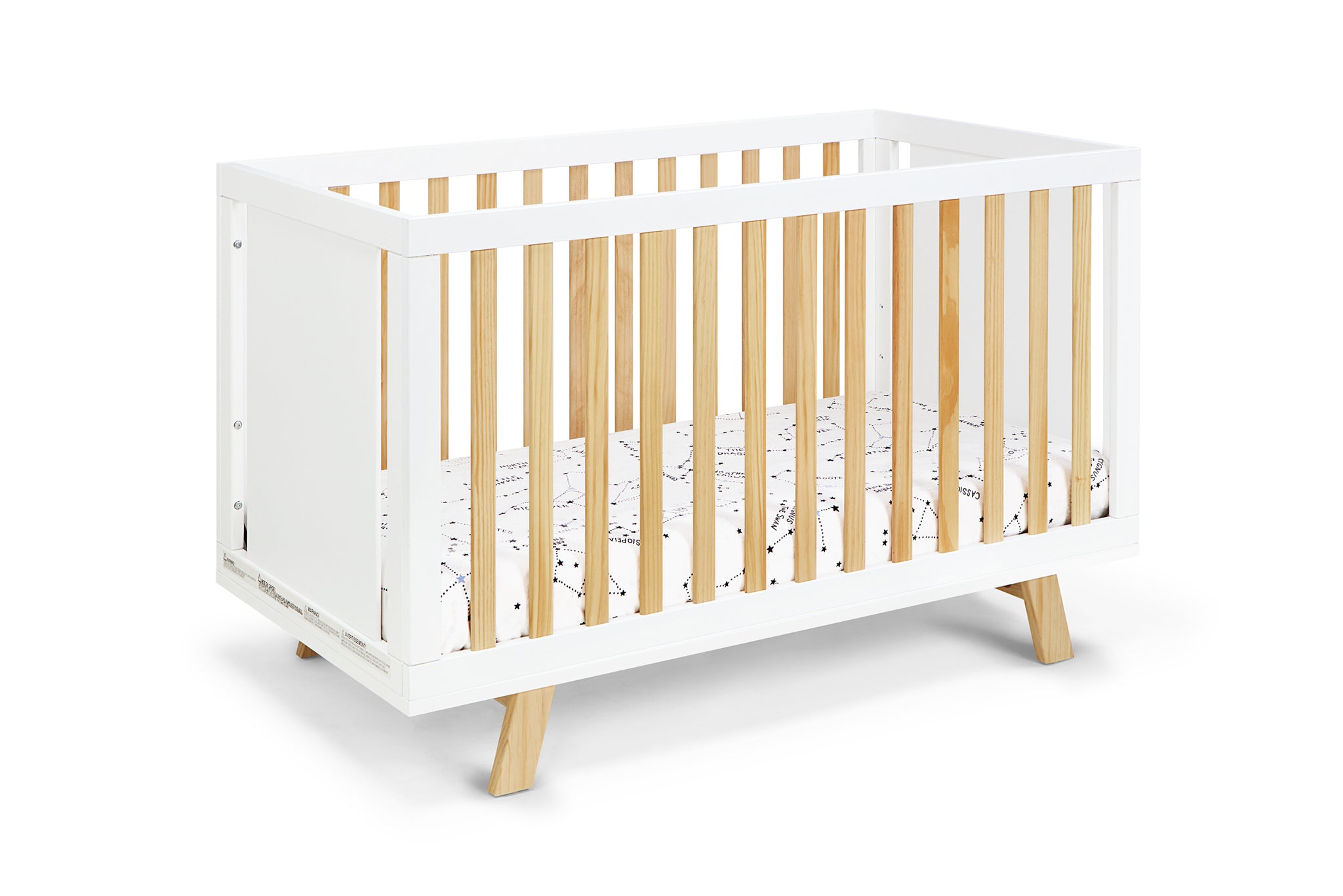Livia 3 in 1 Convertible Island Crib White Natural white-solid wood