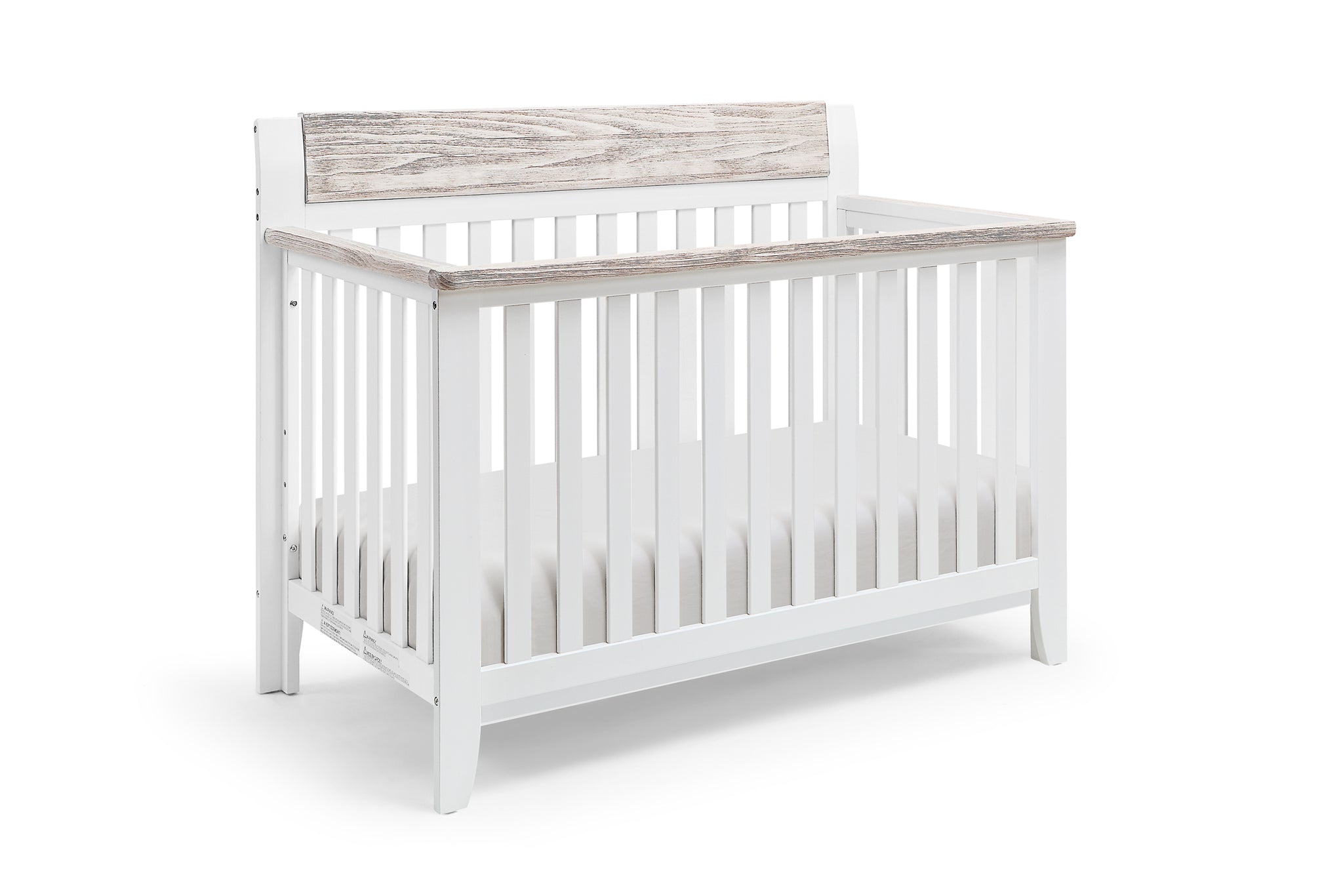 Hayes 4 in 1 Convertible Crib White Natural white-solid wood