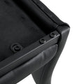 Black Pu Chair Barstool Dining Counter Height Chair Set Of 2 Black Pu