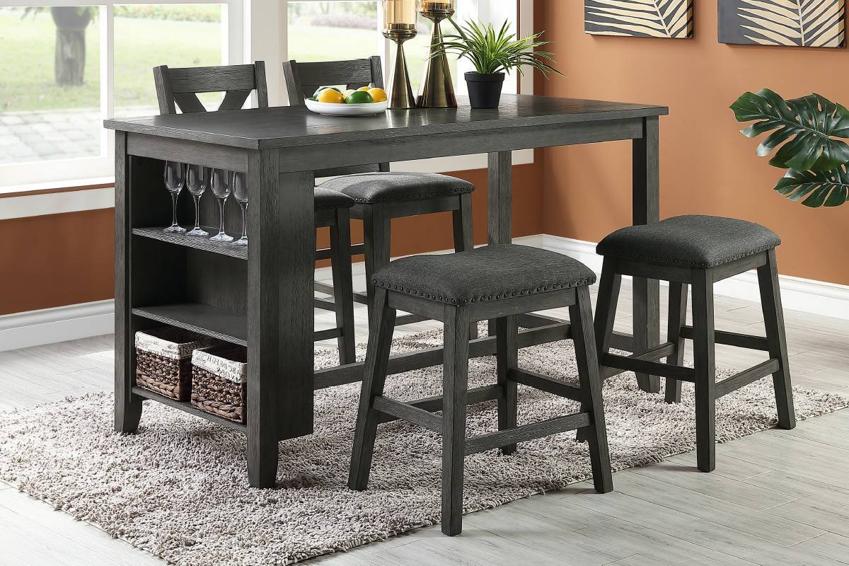Modern Contemporary Dining Room Furniture Chairs Set gray wash-dining