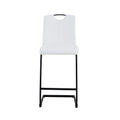 White Pu Chair Barstool Dining Counter Height Chair Set Of 2 White Pu