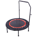 40 Inch Mini Exercise Trampoline For Adults Or Kids Indoor Fitness Rebounder Trampoline With Safety Pad Max. Load 300Lbs Black Metal