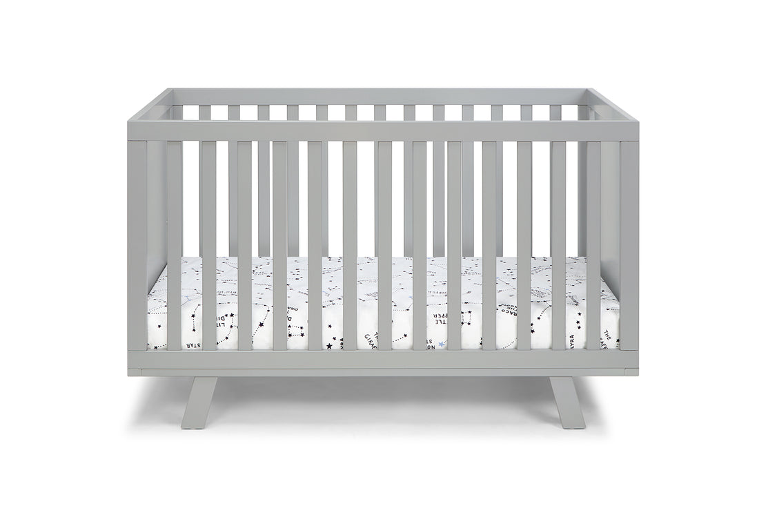 Livia 3 In 1 Convertible Island Crib Gray Gray Gray Polyester Solid Wood