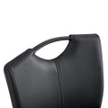 Black Pu Chair Barstool Dining Counter Height Chair Set Of 2 Black Pu