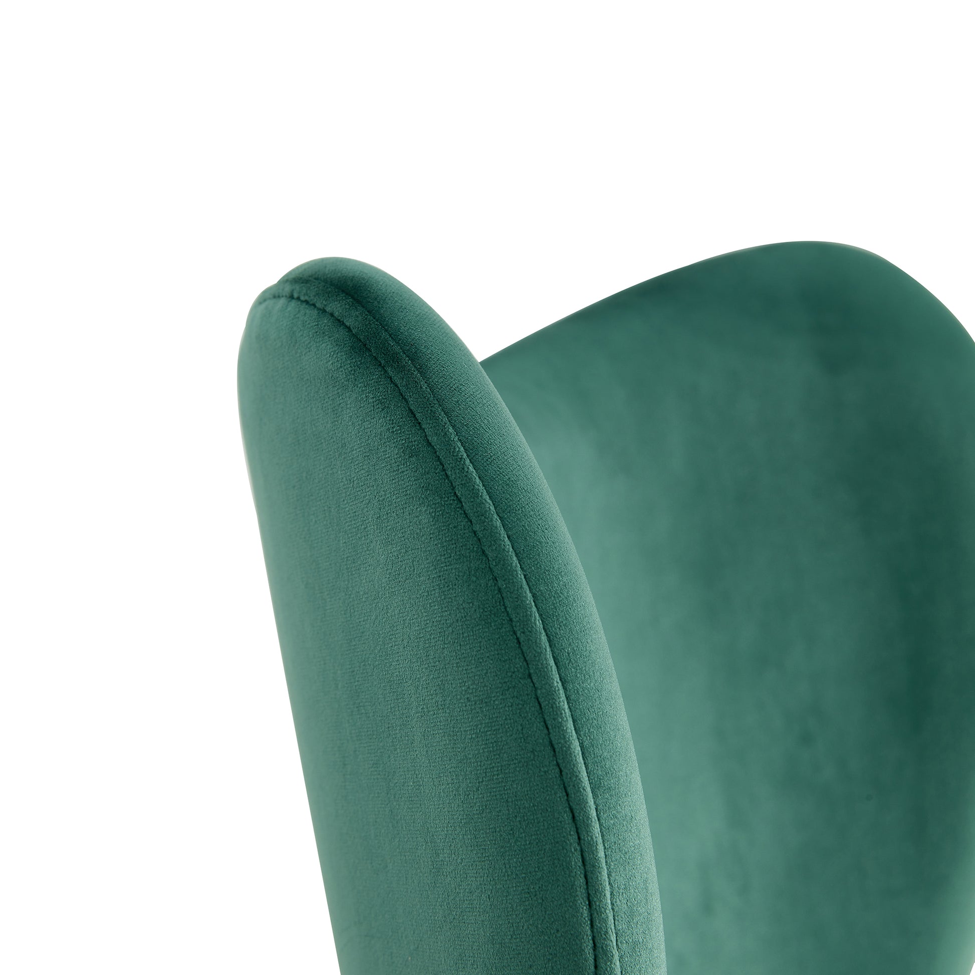 Dining Chairs Set Of 2, Dark Green Velvet Chair Modern Kitchen Chair With Metal Leg Dark Green Velvet