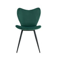 Dining Chairs Set Of 2, Dark Green Velvet Chair Modern Kitchen Chair With Metal Leg Dark Green Velvet