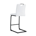 White Pu Chair Barstool Dining Counter Height Chair Set Of 2 White Pu