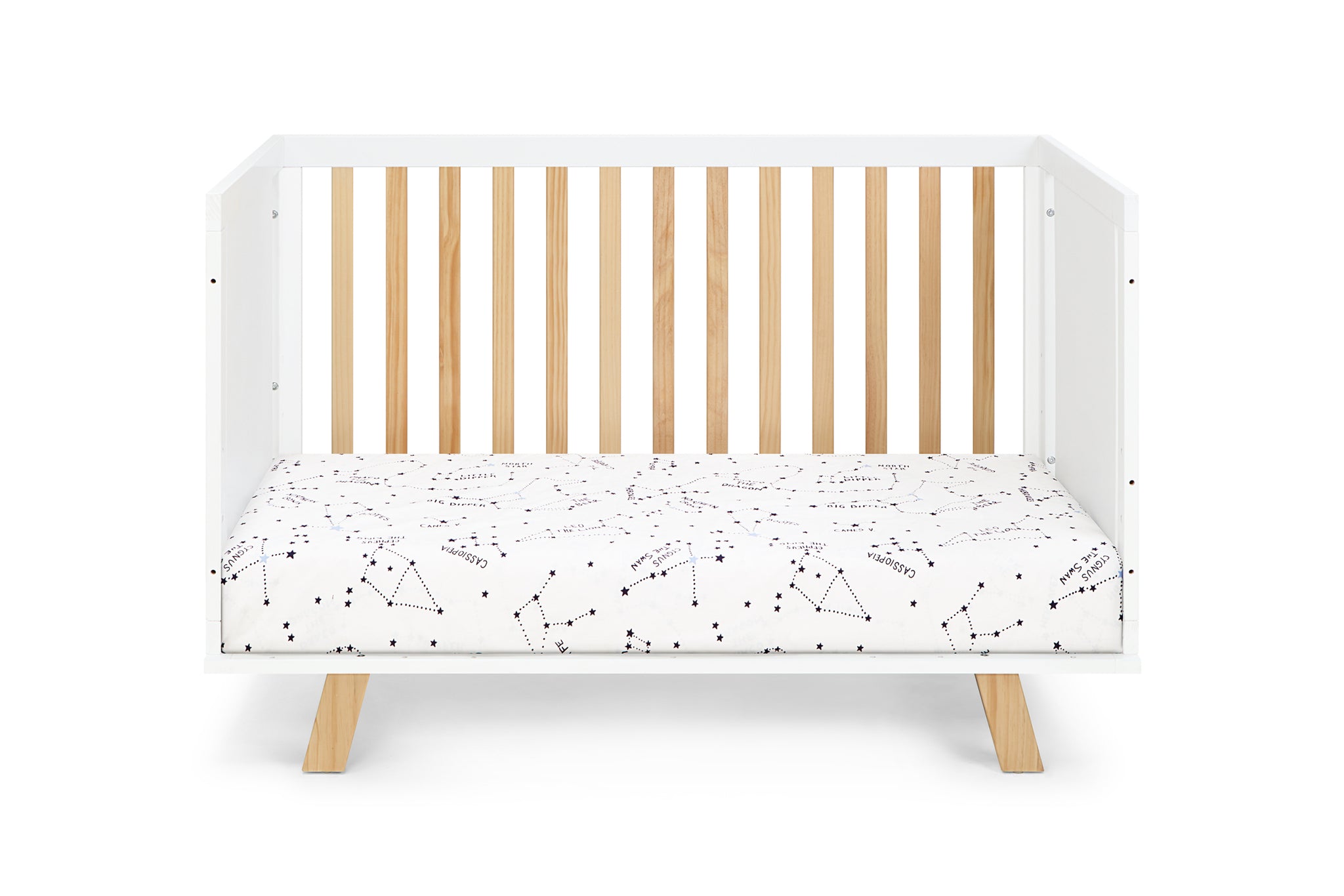Livia 3 in 1 Convertible Island Crib White Natural white-solid wood