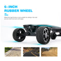 All Terrain Dual 1000*2 Hub Motor Electric Skateboard With 32Mph Max Speed,25Miles Range,9600Mah Battery. Black Gray Carbon Fiber