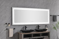 Ltl Needs To Consult The Warehouse Address84*32 Led Lighted Bathroom Wall Mounted Mirror With High Lumen Anti Fog Separately Control Dimmer Function White Aluminium