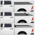 Soft Roll Up 6.5Ft Bed Truck Bed Tonneau Cover 09 22 Dodge Ram 1500 2500 3500 Black Aluminium