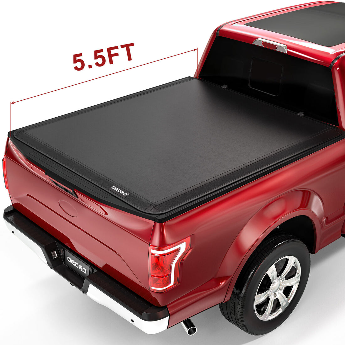 Soft Roll Up 5.5Ft Truck Bed Tonneau Cover For 2015 2022 Ford F 150 F150 Black Aluminium