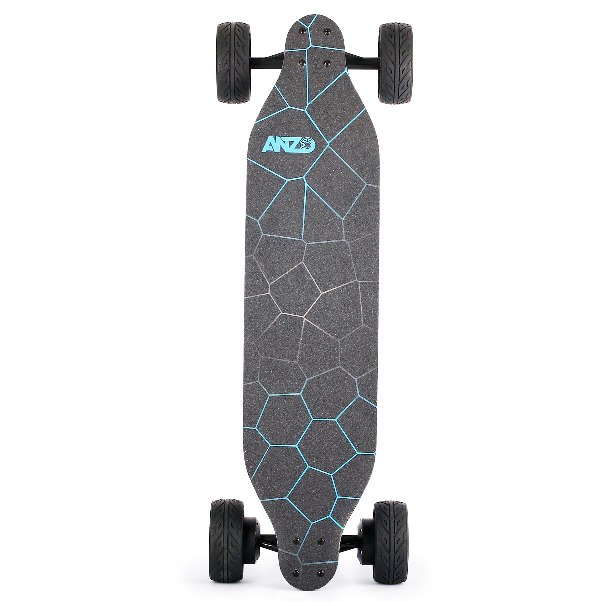 All Terrain Dual 1000*2 Hub Motor Electric Skateboard With 32Mph Max Speed,25Miles Range,9600Mah Battery. Black Gray Carbon Fiber