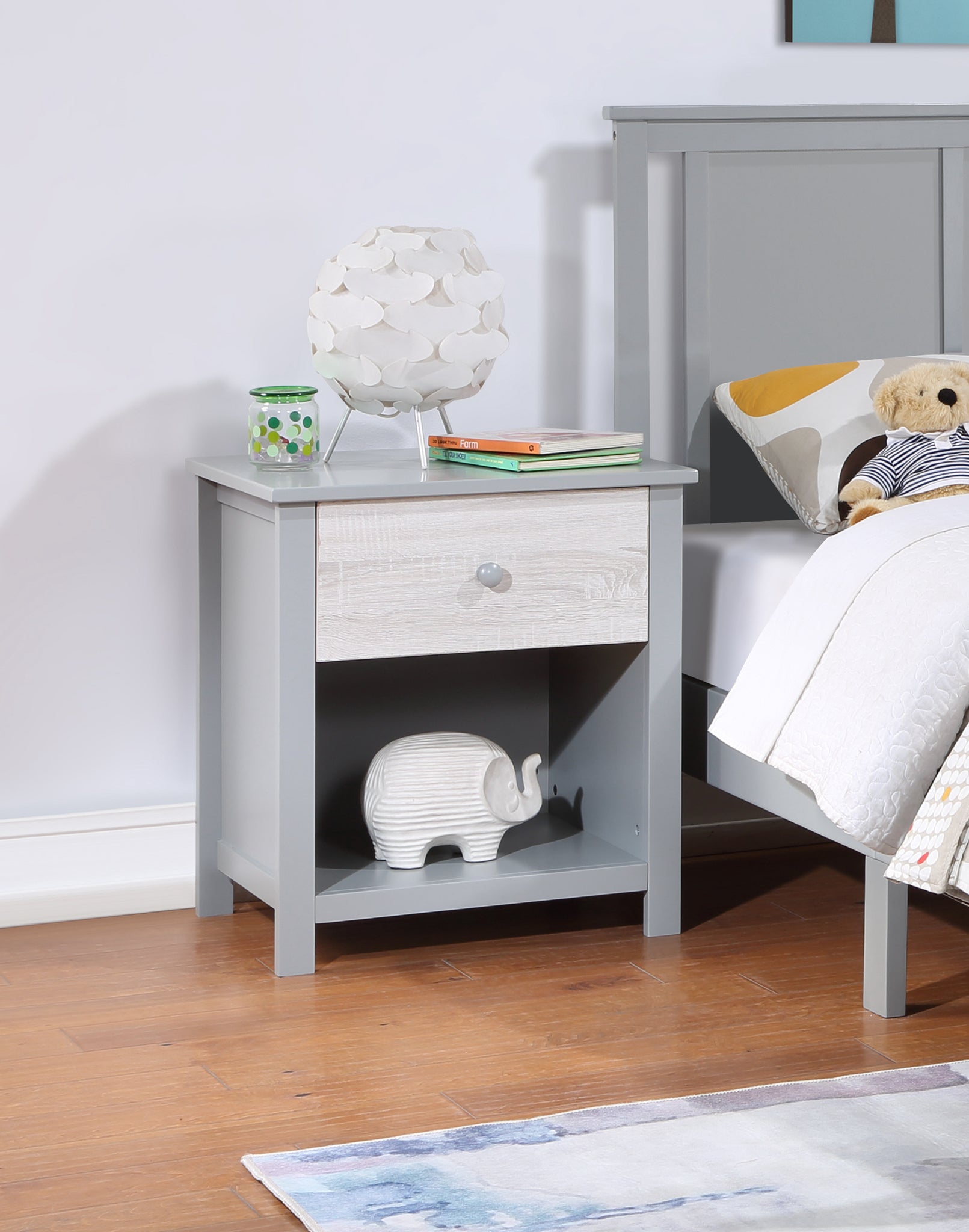 Connelly Nightstand Gray Rockport Gray