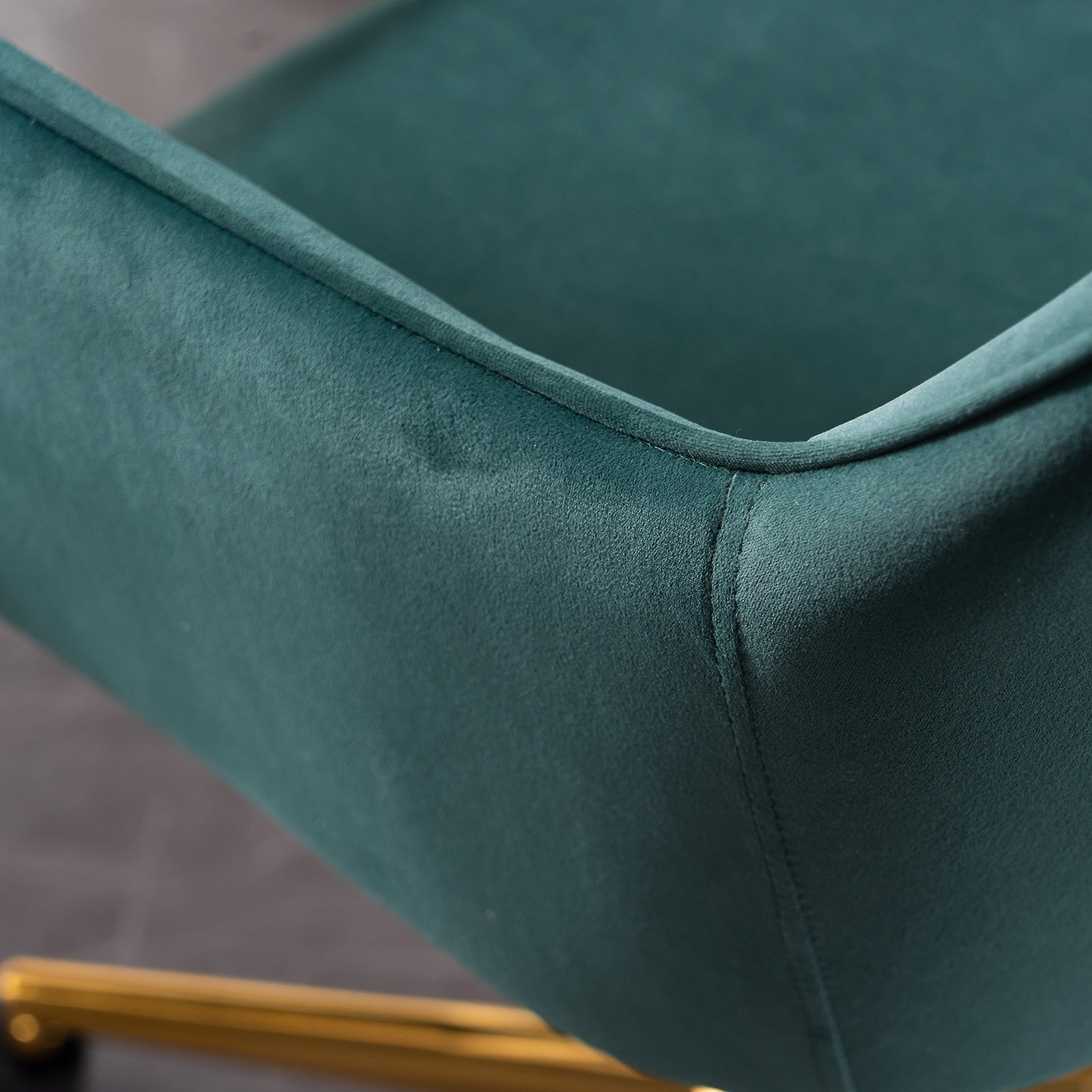 Modern Velvet Fabric Material Adjustable Height 360 dark green-foam-velvet