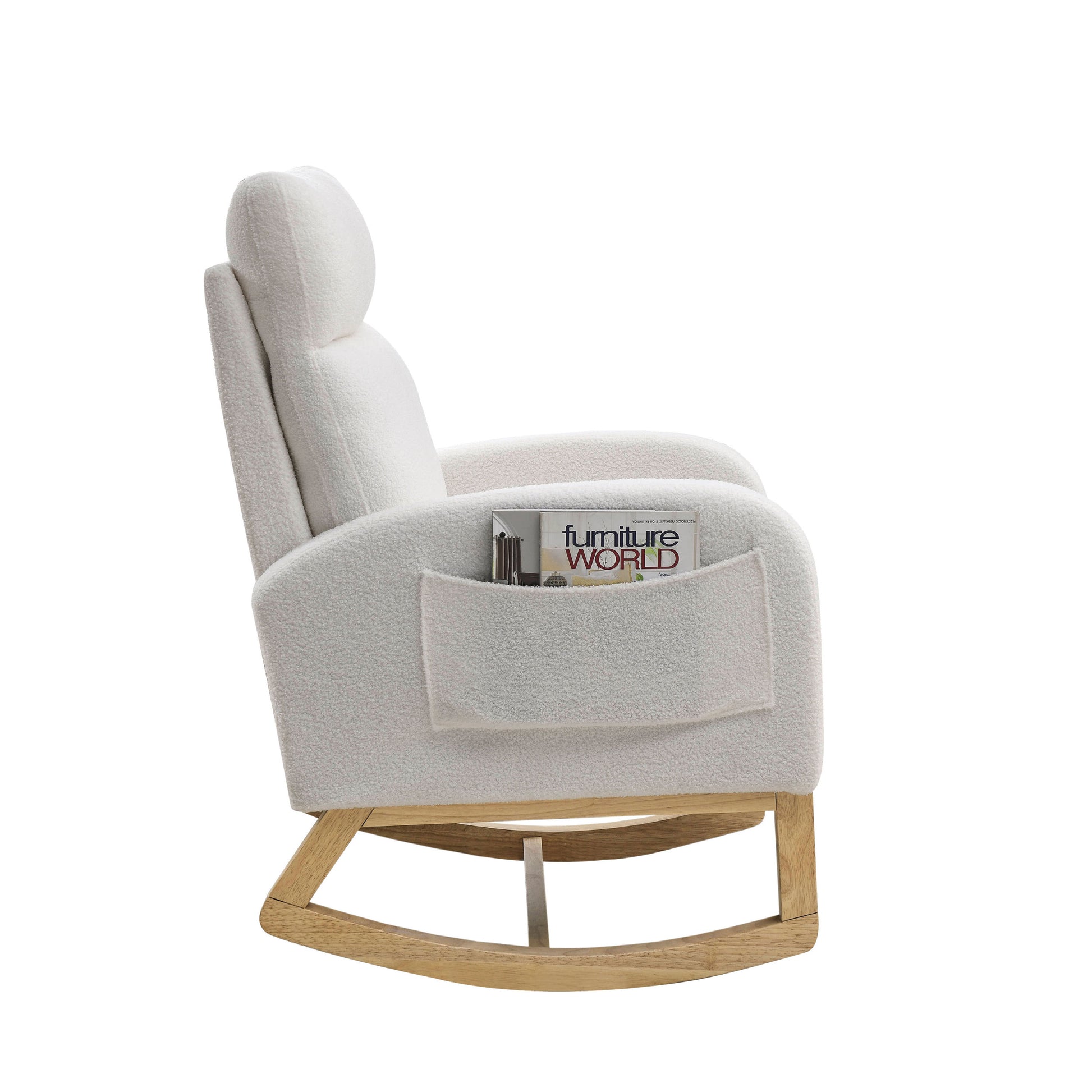 Video Welike 27.6"W Modern Accent High Backrest Living ivory-foam-fabric