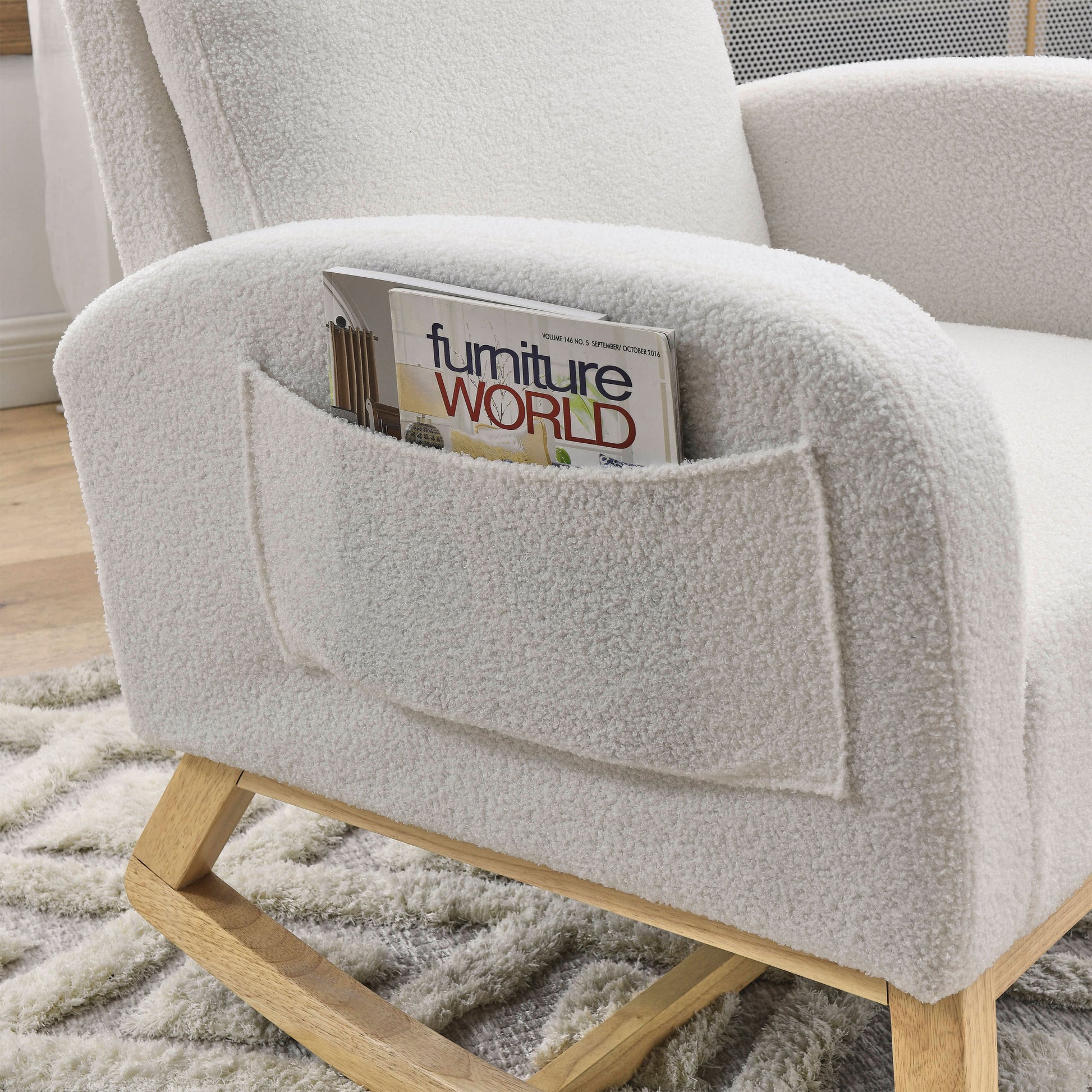 Video Welike 27.6"W Modern Accent High Backrest Living ivory-foam-fabric